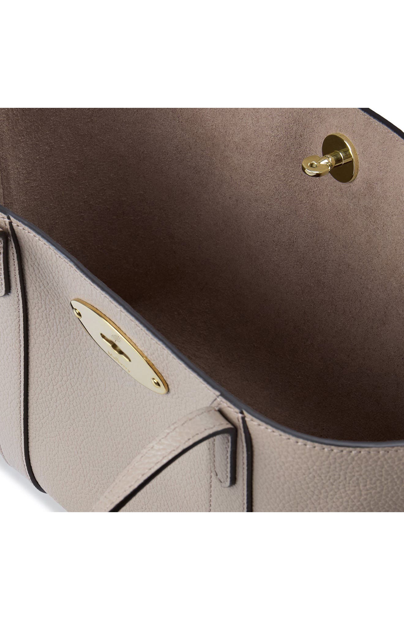 Mini Bayswater Leather Tote, Alternate, color, CASHMERE TAUPE