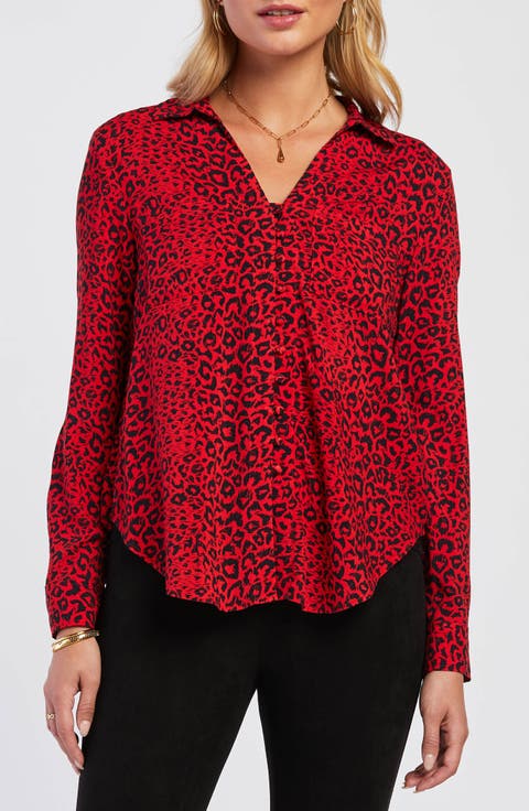 Eleni Leopard Print Button-Up Shirt