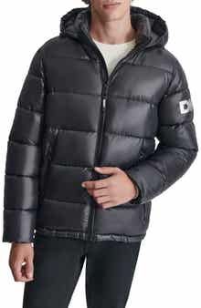 DKNY Hooded Nylon Puffer Jacket
