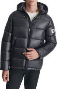 DKNY Hooded Nylon Puffer Jacket