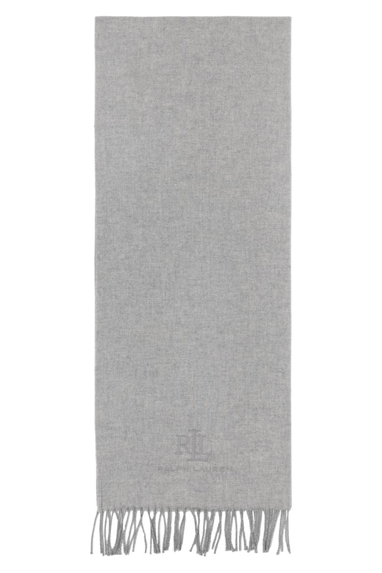 Signature Wool & Cashmere Scarf, Alternate, color, LIGHT GREY HTR