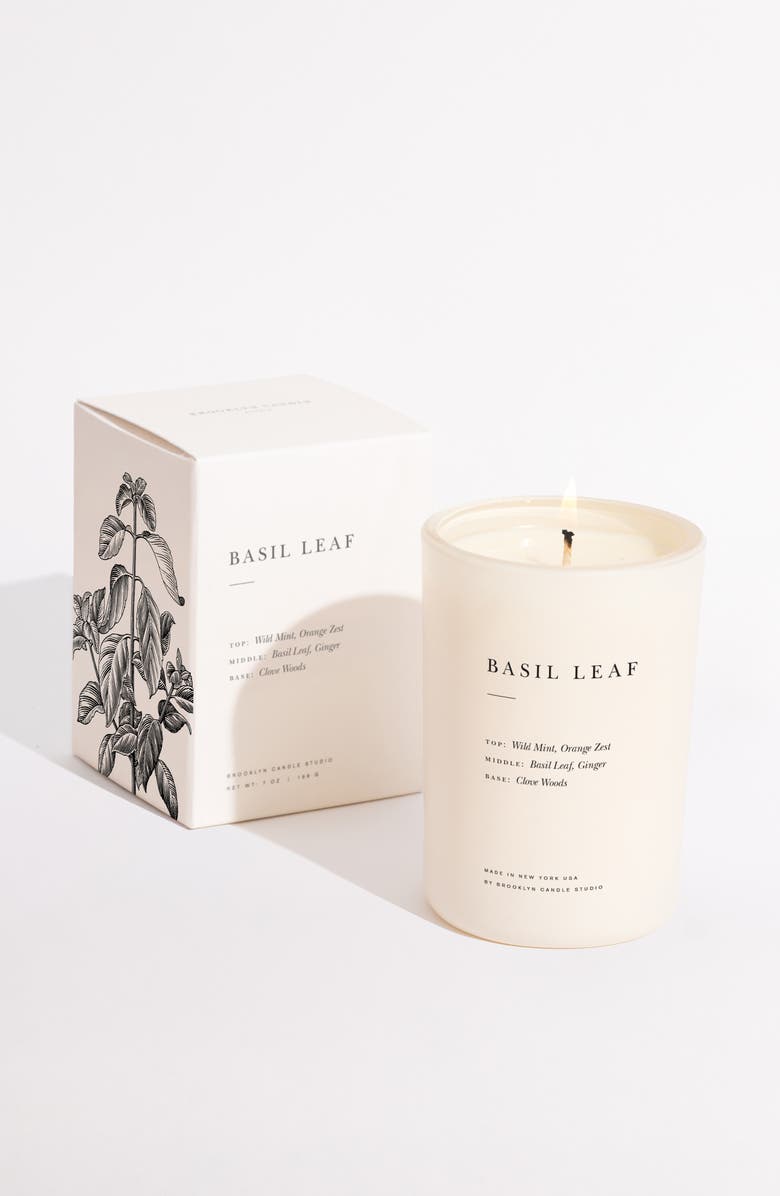 BROOKLYN CANDLE STUDIO Basil Leaf Candle, Alternate, color,