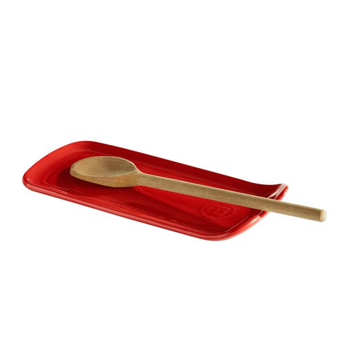 Emile Henry Made In France Spoon Rest In Red