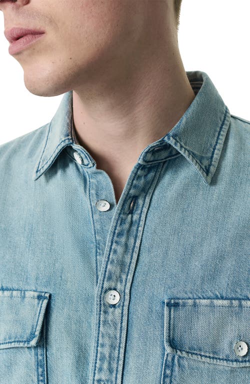 Rag & Bone Men's Denim-print Cpo Shirt In Fletcher