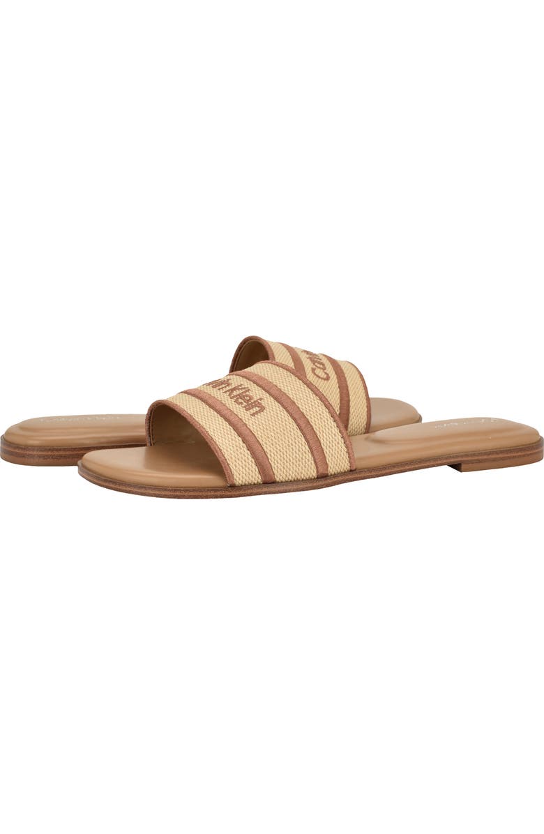 Calvin Klein Kendell Slide Sandal, Alternate, color, Natural/ Cognac