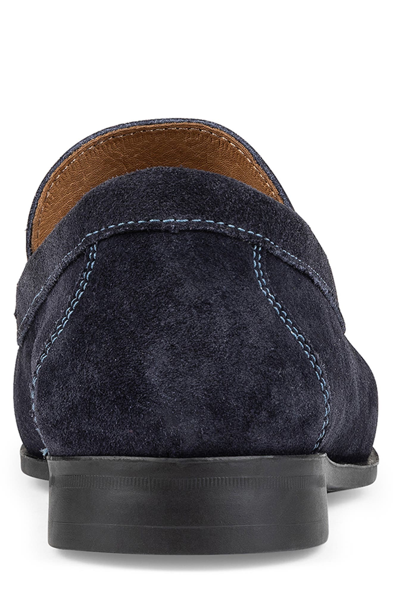 Donald Pliner Moc Toe Driver, Alternate, color, Navy/Navy