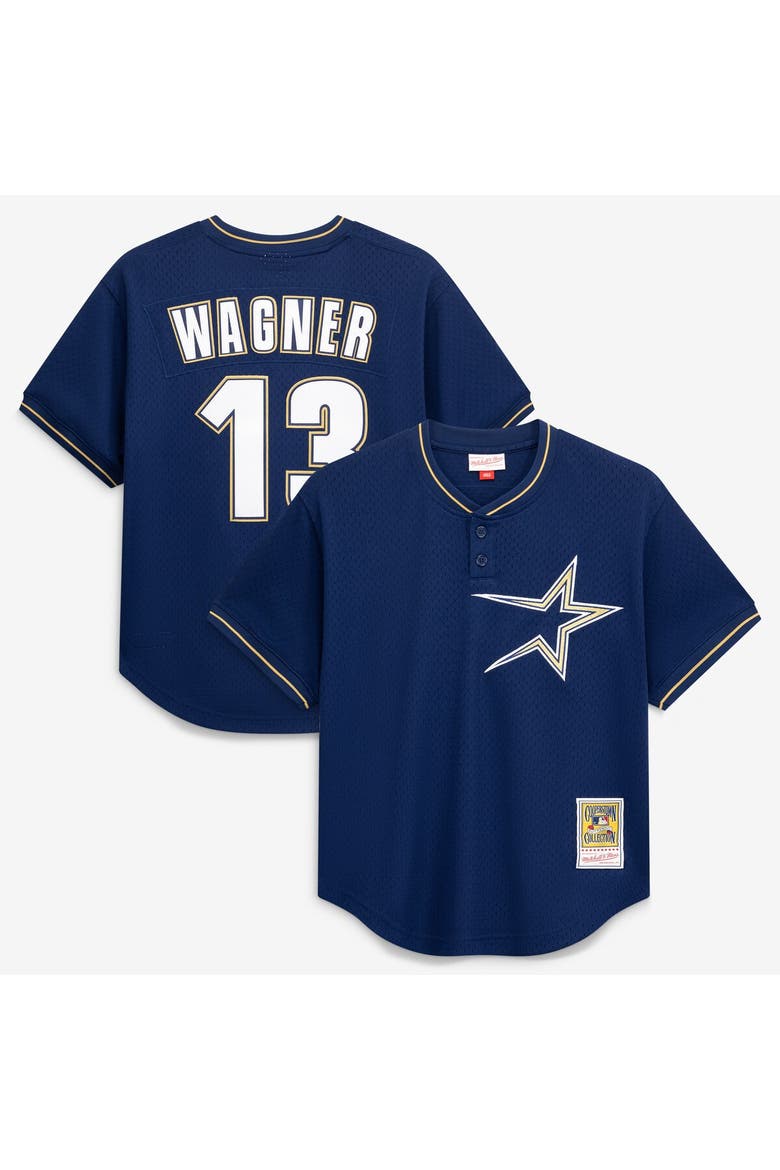 Men's Mitchell & Ness Billy Wagner Navy Houston Astros Authentic Batting Practice Jersey, Main, color, Navy