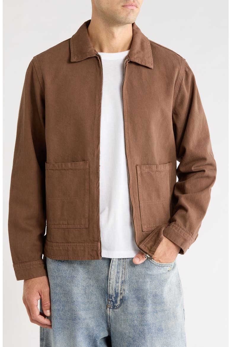 Cotton Utility Jacket, Main, color, BROWN