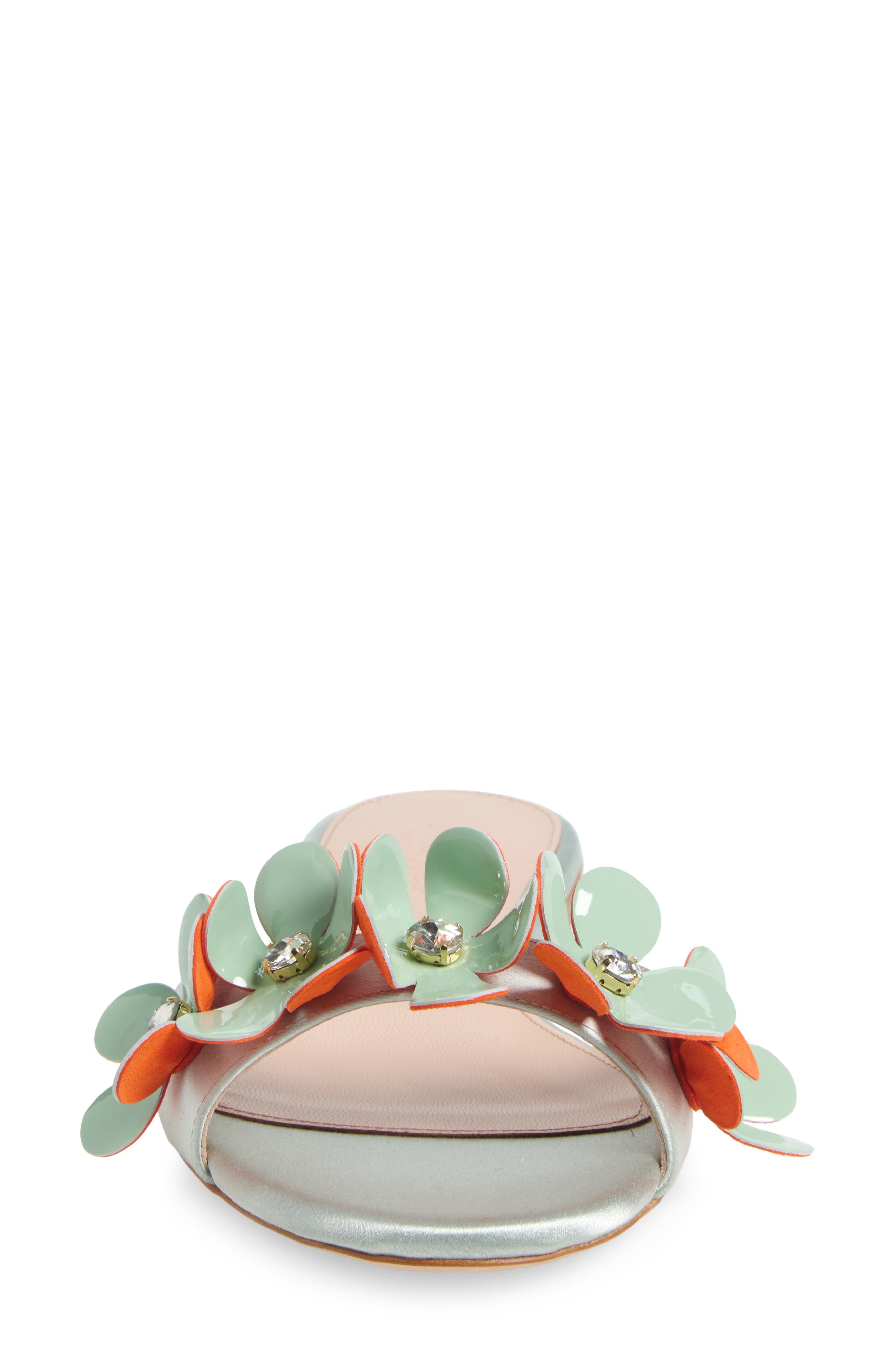 Giambattista Valli Flower Slide Sandal, Alternate, color, Light Blue