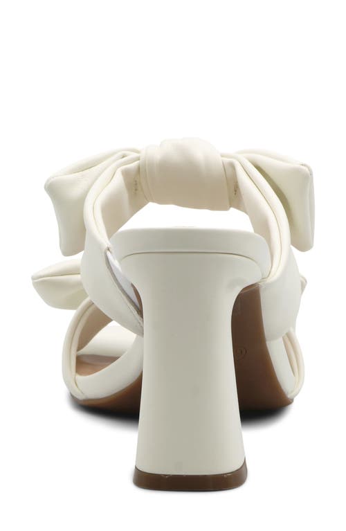 Charles David Rox Double Bow Slide Sandal In White