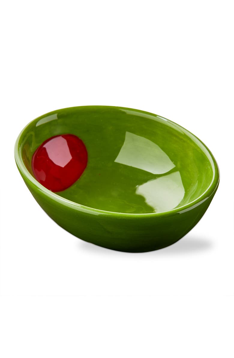 tag Olive Stoneware Serving Bowl Green Multi 4 oz 4 x 3.3 x 1.5 in, Main, color, Green