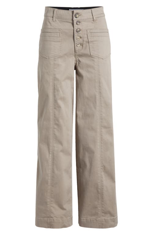 Wit & Wisdom 'ab'solution Skyrise High Waist Exposed Button Fly Wide Leg Pants In Moonrock