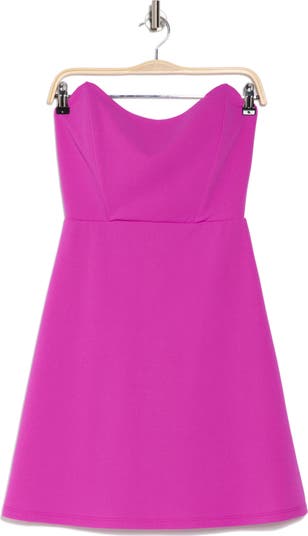 Strapless Crepe Minidress