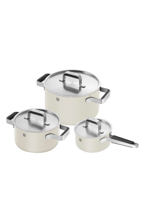 Pure 6-Piece Nonstick Stainless Steel Cookware Set