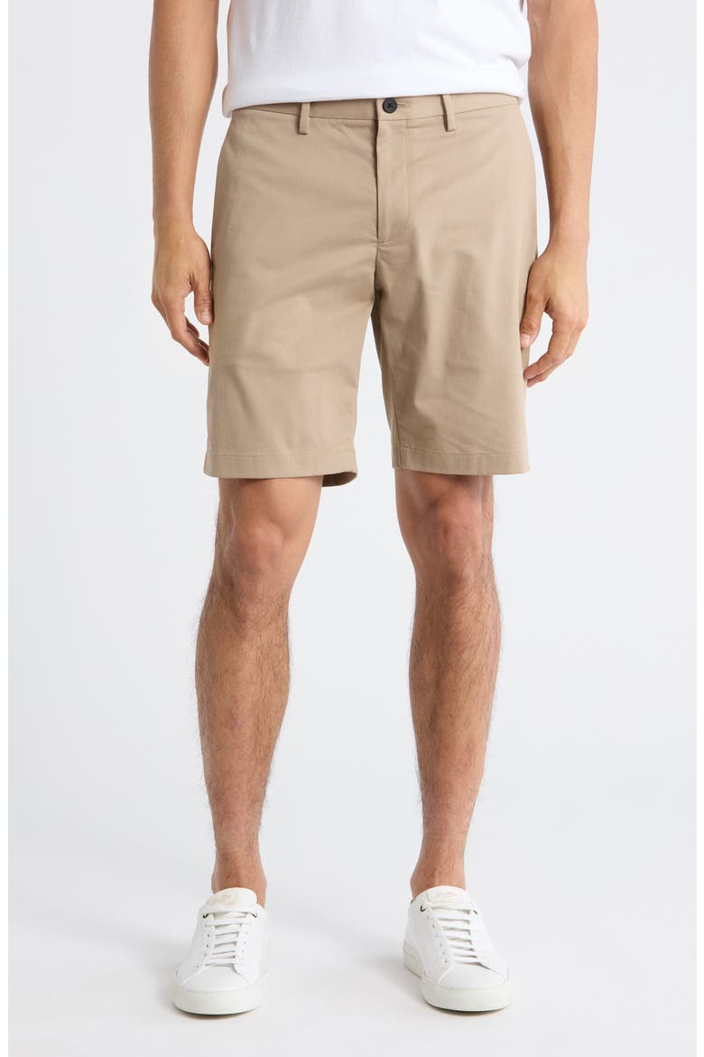 Zaine Stretch Cotton Chino Shorts, Main, color, BARK