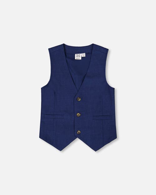 Deux Par Deux Little Boy's Sleeveless Vest Navy Blue In Navy Blue