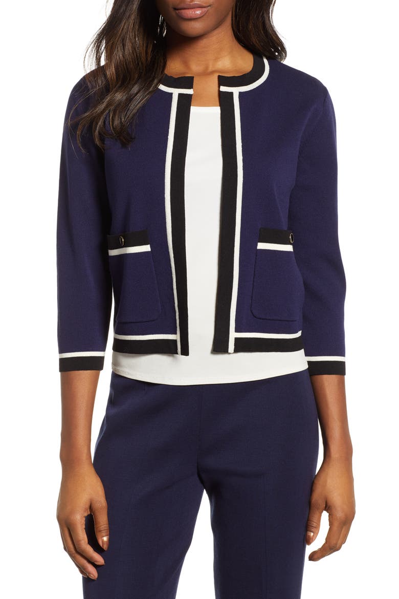 Crop Cardigan, Main, color, DISTANT MOUNTAIN/ ANNE WHITE