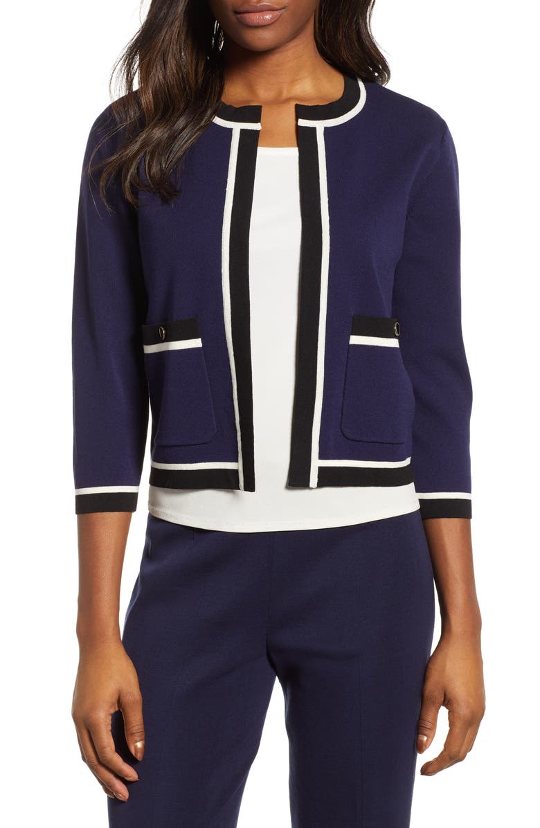 Anne Klein Crop Cardigan, Main, color,
