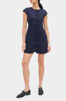 Jennie Cap Sleeve Cotton & Linen Minidress