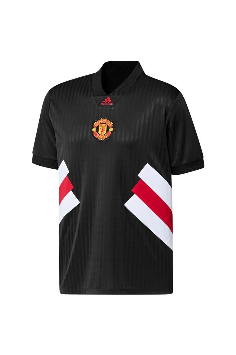 Men's adidas Black Manchester United Football Icon Jersey, Alternate, color, Black