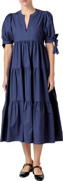 English Factory Tiered Midi Dress