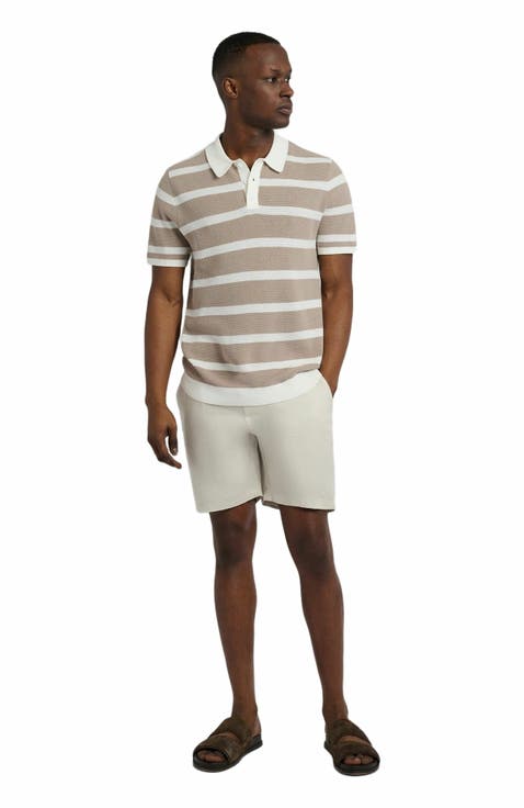 Cotton Textured Knit Polo