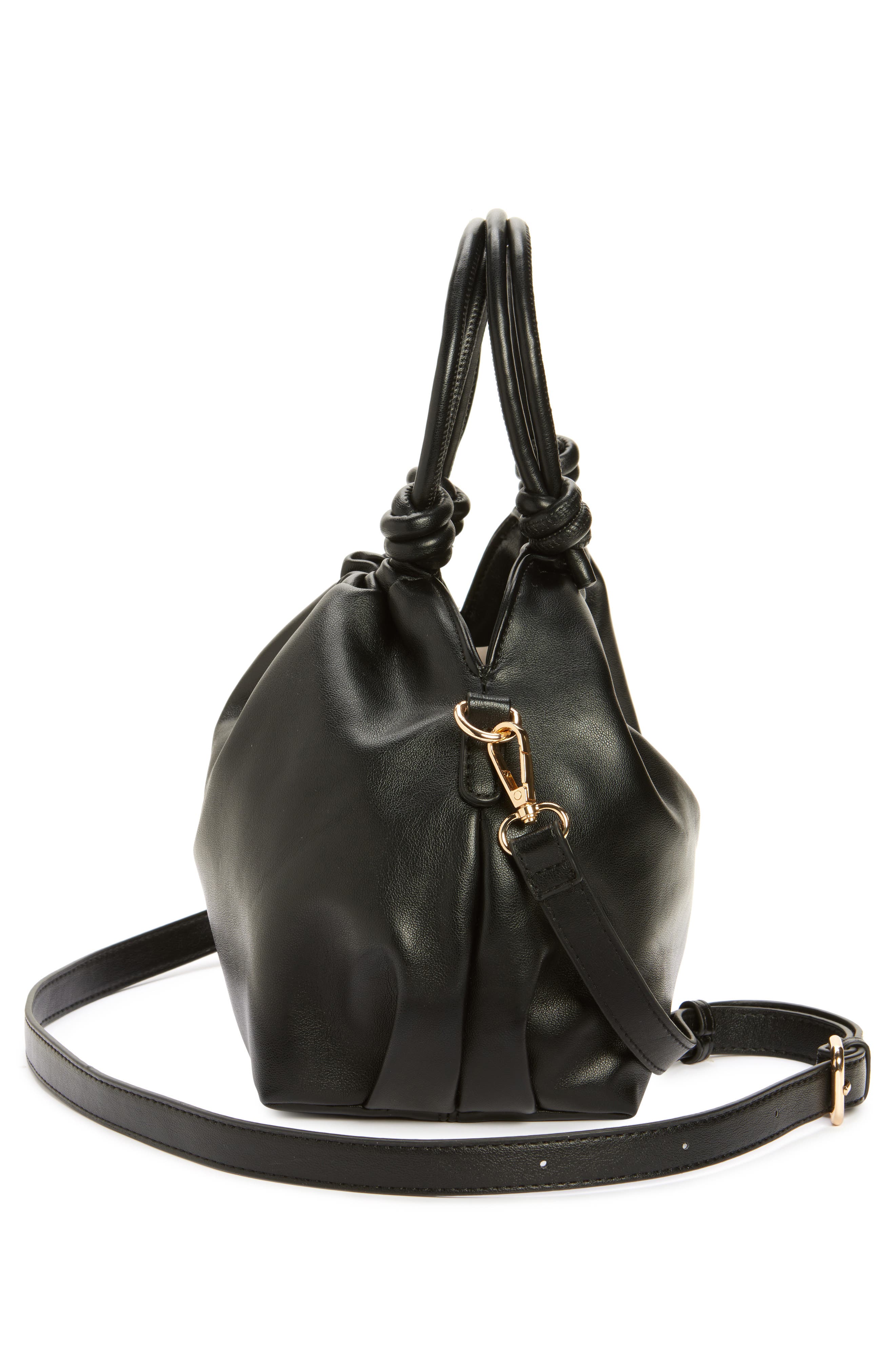 URBAN EXPRESSIONS HANDBAGS Faux Leather Bucket Bag, Alternate, color, Black