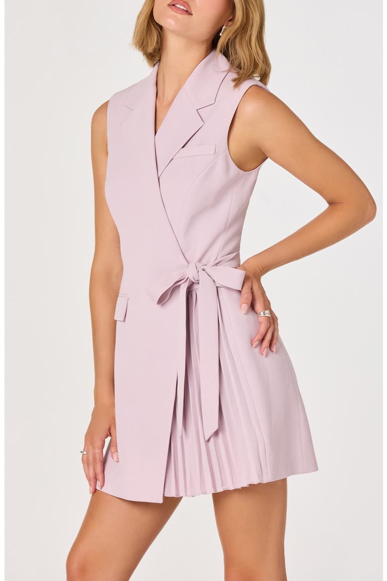 Kesari Pleat Detail Dress, Alternate, color, DUSTY PINK