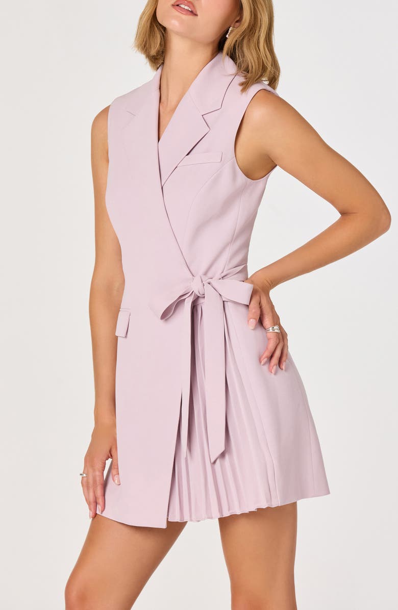 ASTR the Label Kesari Pleat Detail Dress, Alternate, color, Dusty Pink