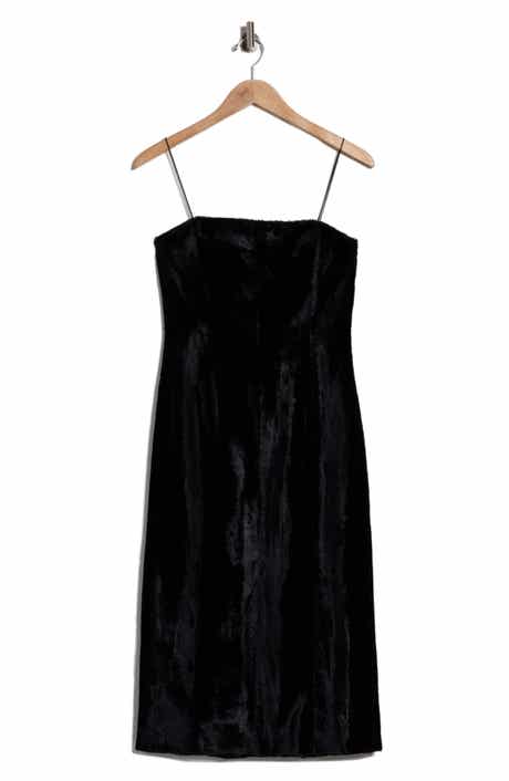 Pony Faux Calf Hair Midi Dress