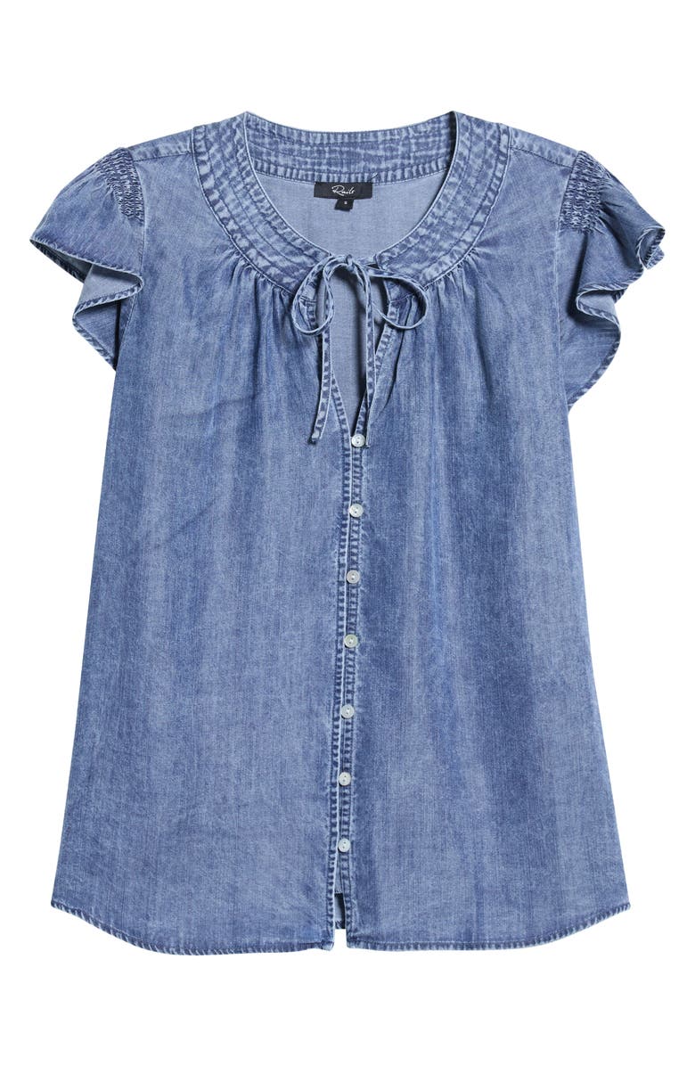 Rails Aviva Chambray Button-Up Shirt, Main, color, Blue Ridge