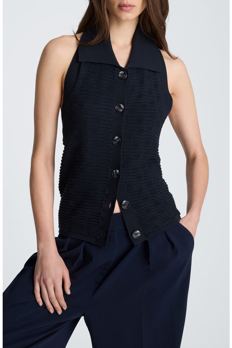 Halter Sweater Tank, Main, color, DARK NAVY