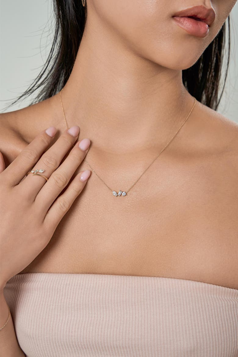 Selara 14K Gold Lab Grown Diamond Necklace - 0.5 Ct, Alternate, color, 14K Yellow Gold