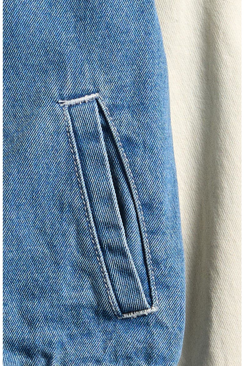 Kids' Denim Baseball Jacket, Alternate, color, STONEWASH BLUE