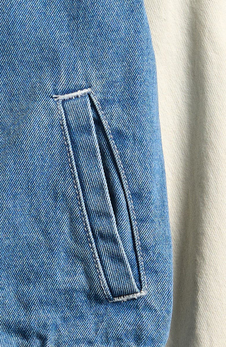 Vans Kids' Denim Baseball Jacket, Alternate, color, Stonewash Blue