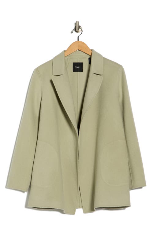 Theory Sileena Wool & Cashmere Blend Coat In Green