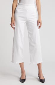 FRAME Jetset Wide Leg Pull-On Jeans