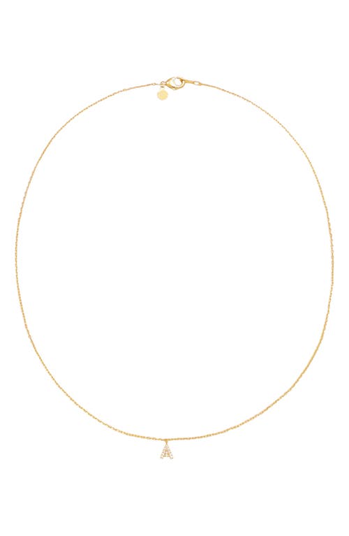 Petit Moments Call Me By Your Name Initial Pendant Necklace In Gold - A