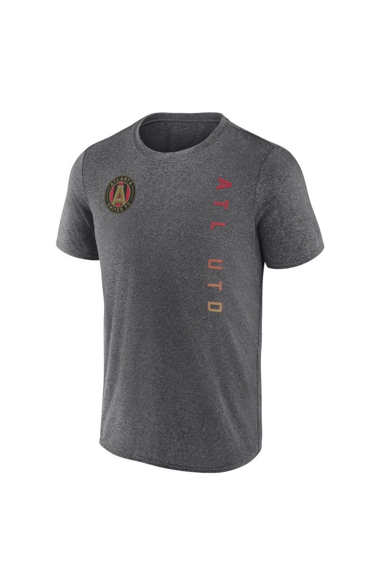 FANATICS Men's Fanatics Branded Heather Charcoal Atlanta United FC Straited T-Shirt, Alternate, color, Heather Charcoal