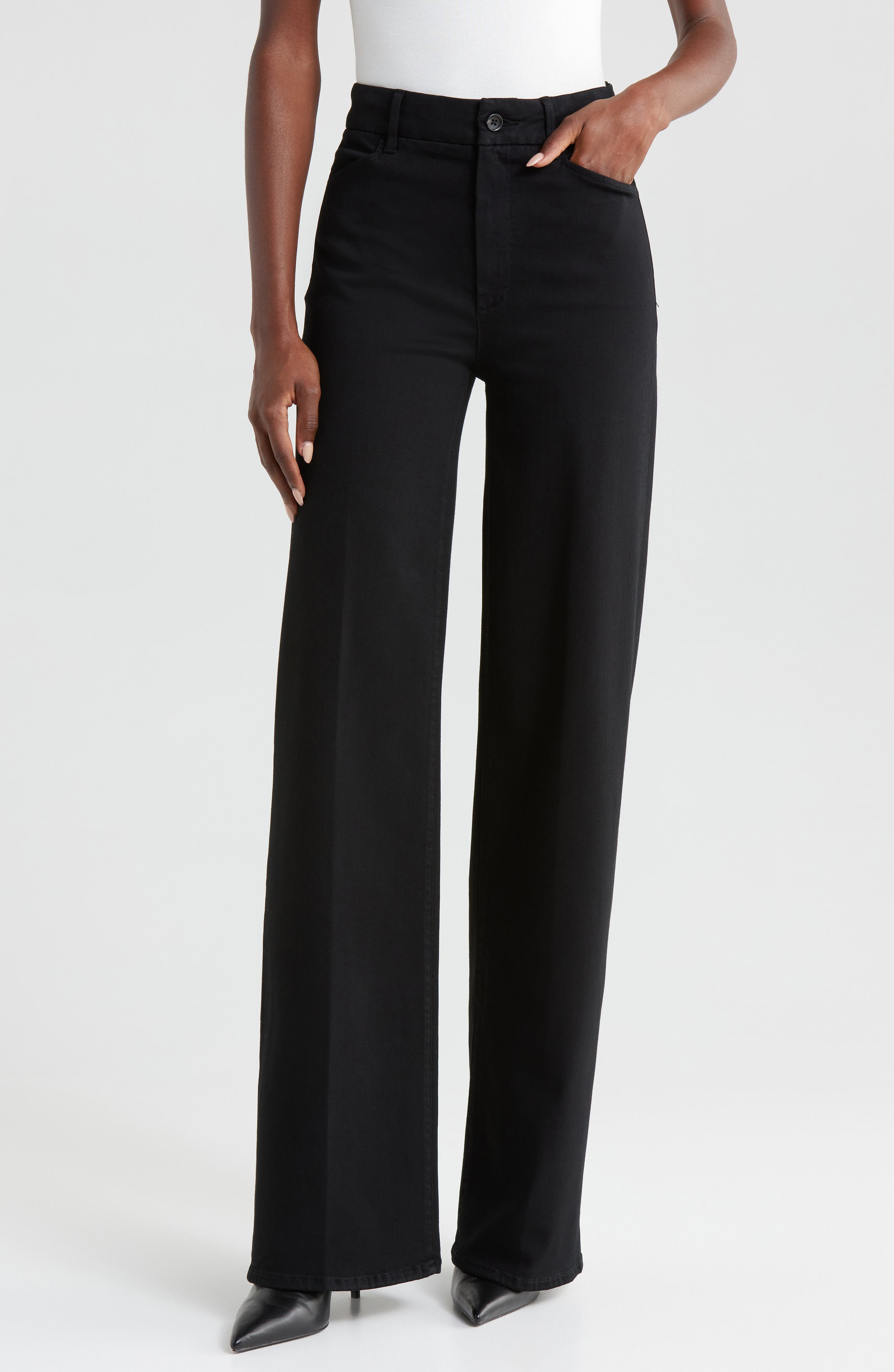 PAIGE Sasha High Waist Wide Leg Jeans