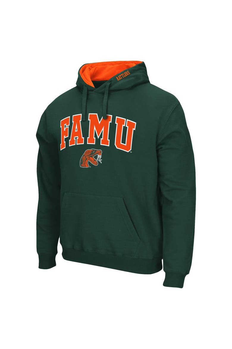 Men's Colosseum Green Florida A&M Rattlers Isle Pullover Hoodie, Alternate, color, Green