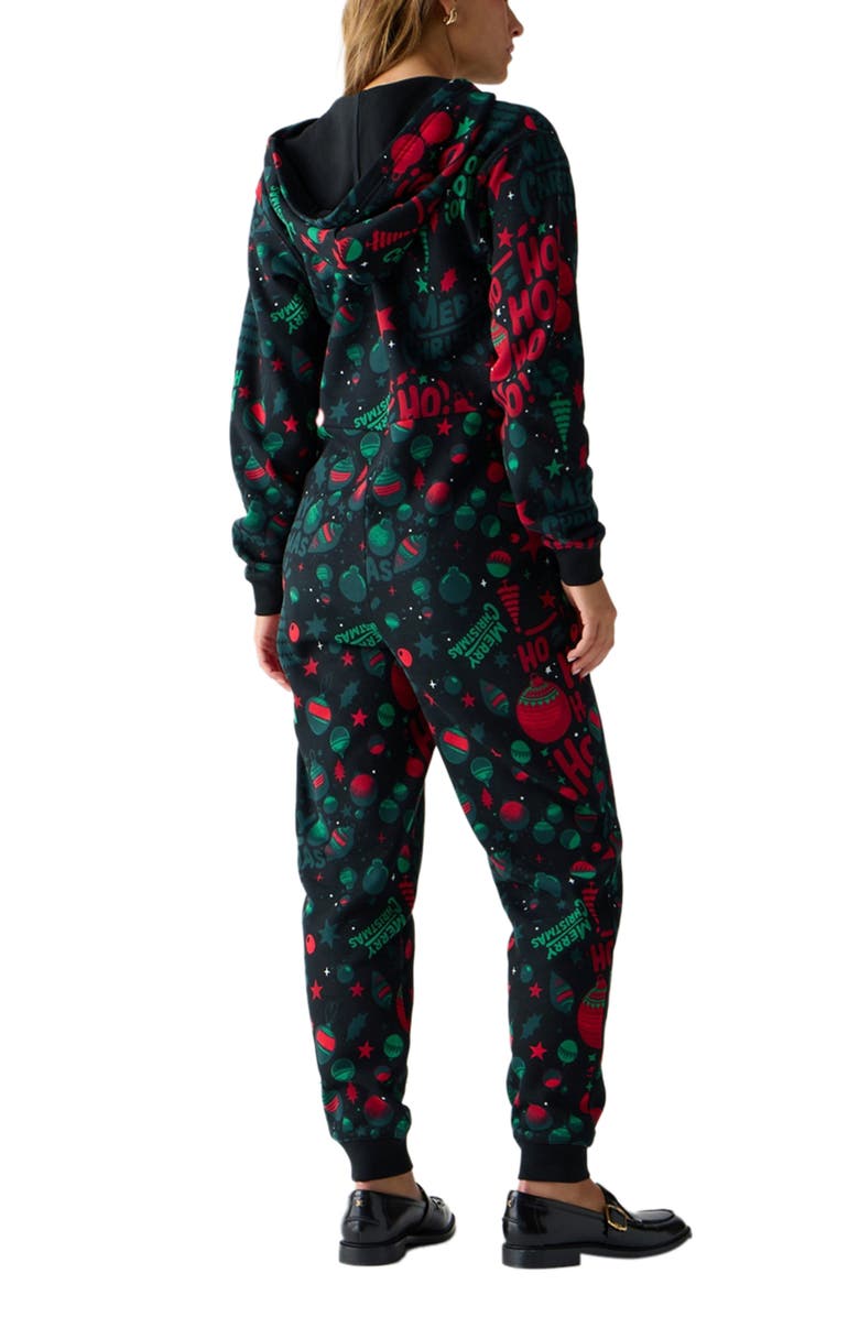 Fabletics Women's Cozy Fleece Hooded Jumpsuit, Alternate, color, Hohoholiday