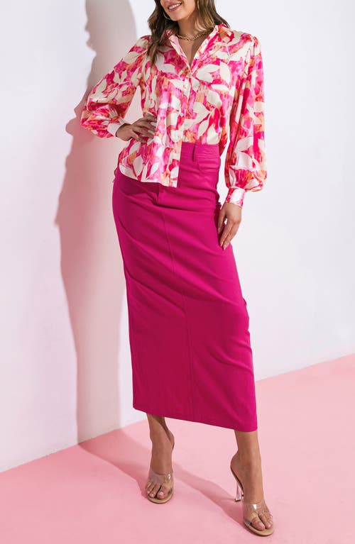 Flying Tomato Pencil Midi Skirt In Pink