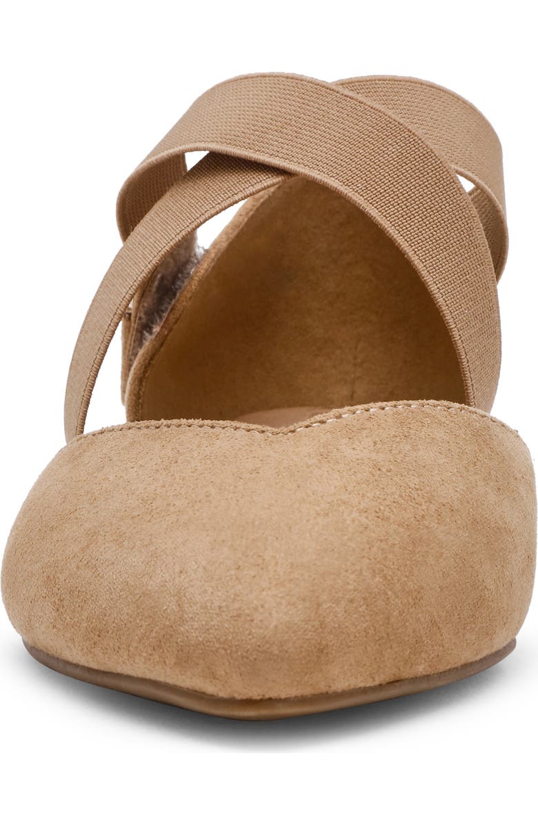 Anne Klein Oswaldo Pointed Toe Flat, Alternate, color, Sandstone Microsuede