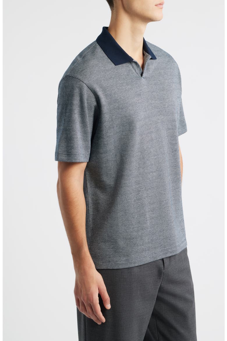 Johnny Collar Polo, Alternate, color, NAVY
