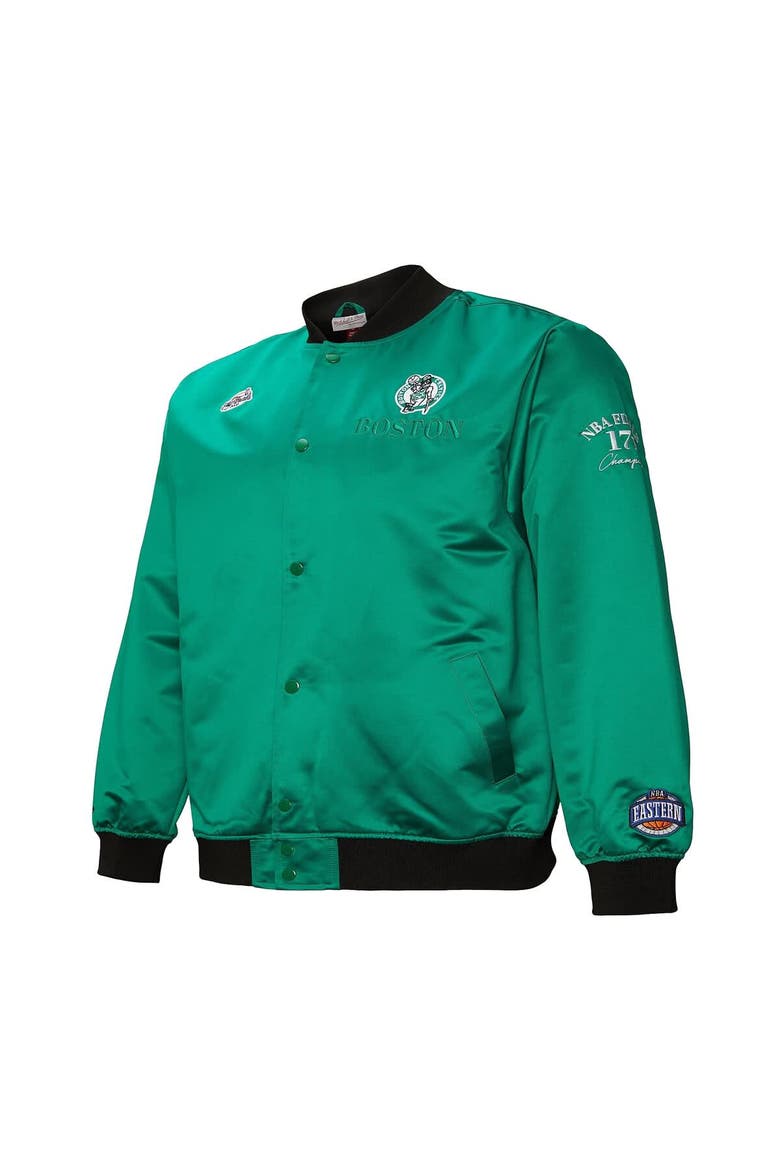 Men's Mitchell & Ness Kelly Green Boston Celtics Hardwood Classics Team OG 3.0 Lightweight Satin Full-Snap Jacket, Alternate, color, Kelly Green