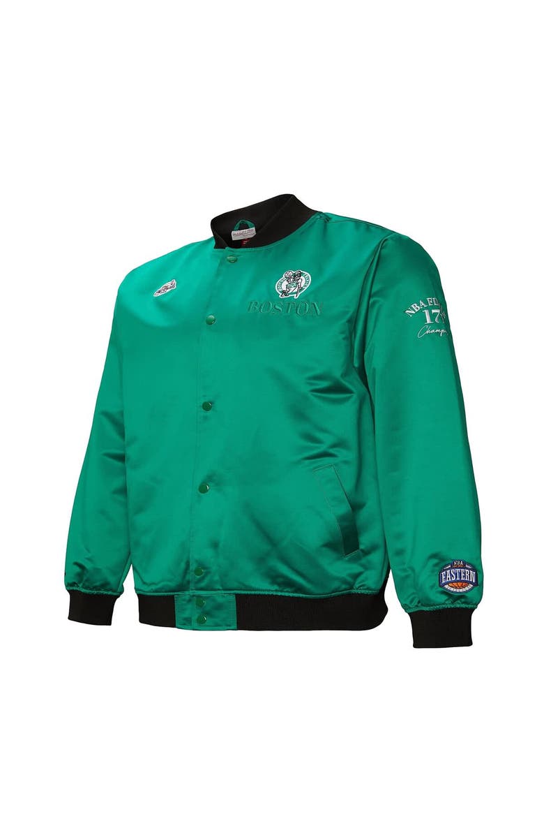 Mitchell & Ness Men's Mitchell & Ness Kelly Green Boston Celtics Hardwood Classics Team OG 3.0 Lightweight Satin Full-Snap Jacket, Alternate, color, Kelly Green