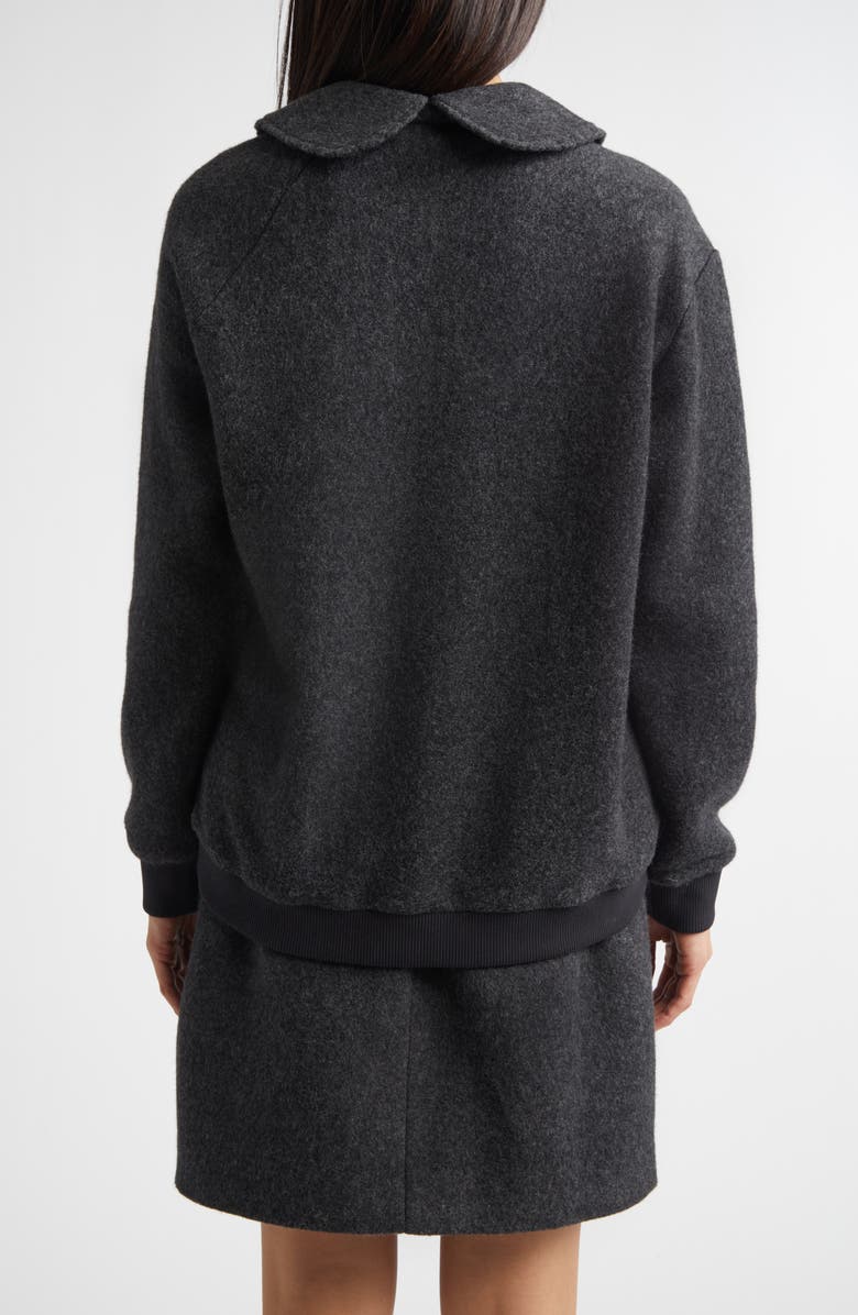 Shushu/Tong Doll Collar Oversize Half Zip Sweatshirt, Alternate, color, 