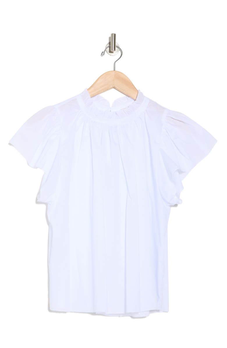 ELIE ELIE TAHARI Flounce Sleeve Top, Alternate, color, White