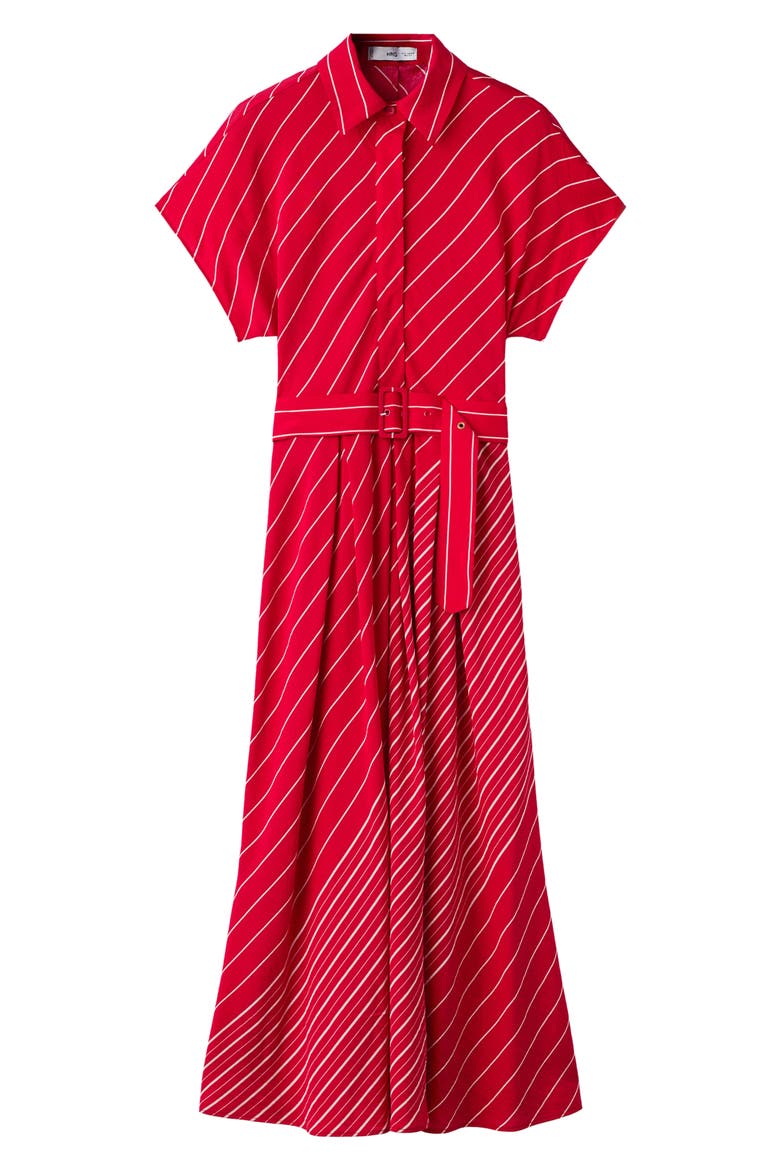 Stripe Midi Dress, Main, color, RED